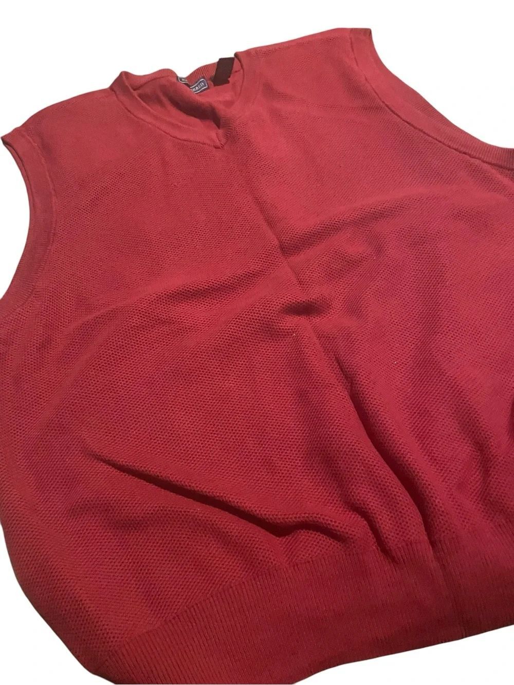 Saddlebred Men's Red Sleeveless Sweater Vest - Classic Knit like new size